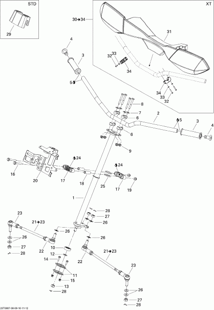 ����������  Outlander 800 XT, 2008 ������ - Steering Xt