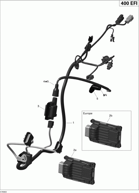ATV Bombardier Outlander MAX 400 EFI STD, 2008 - Engine Harness And Electronic Module