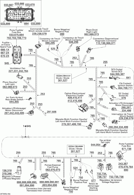 Outlander MAX 400 EFI XT, 2008 - Main Harness
