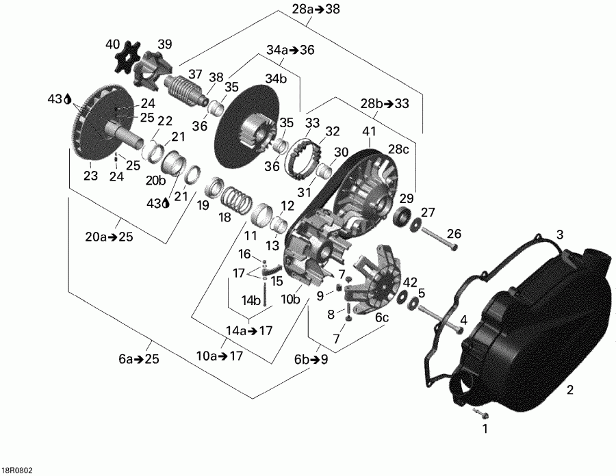  BRP Outlander MAX 400 STD, 2008  - Transmission