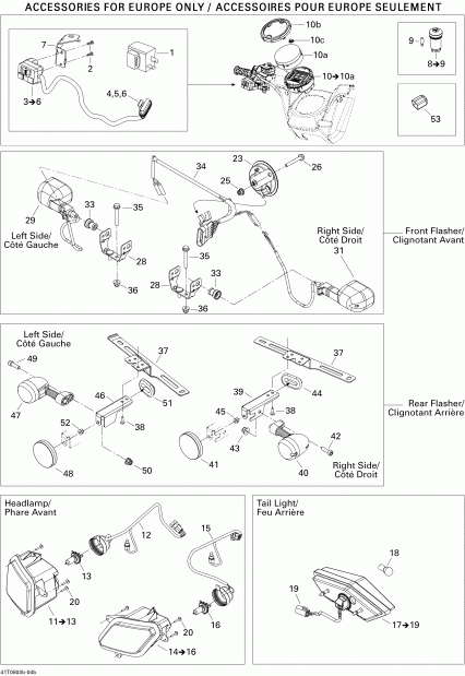 ������������ BRP ����������� Outlander MAX 400 XT, 2008 - Electrical Accessories Euro