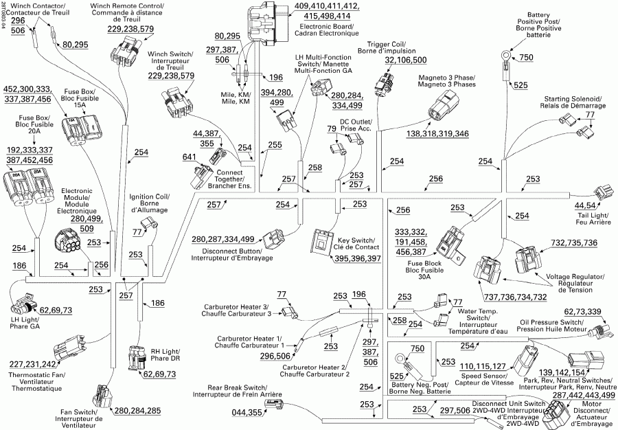   Outlander MAX 400 XT, 2008 - Main Harness