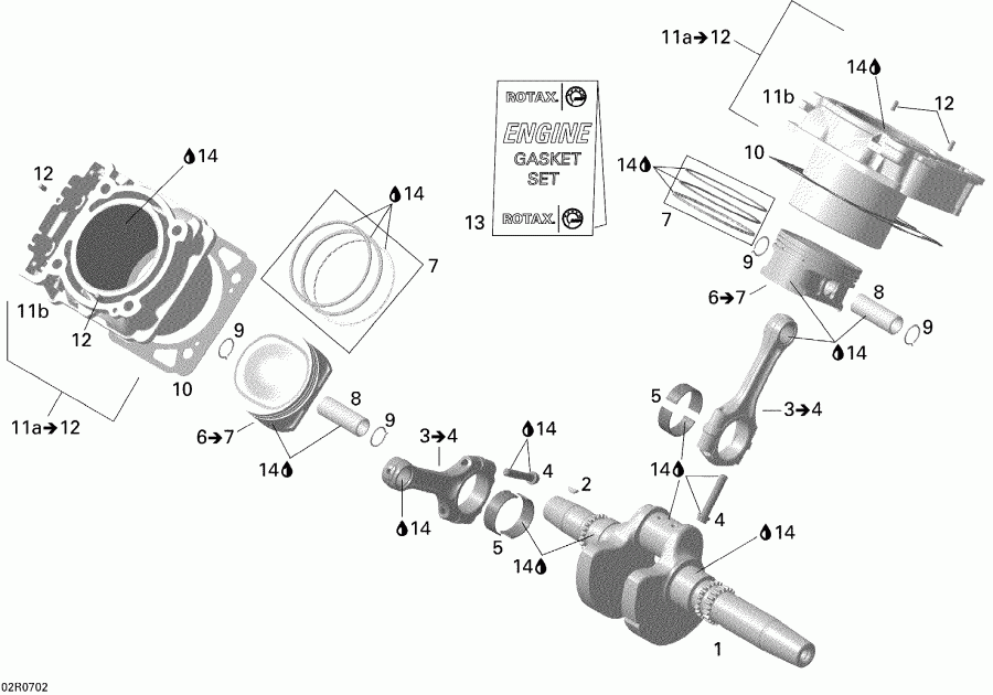   Outlander MAX 500 STD, 2008 - Crankshaft, Piston And Cylinder