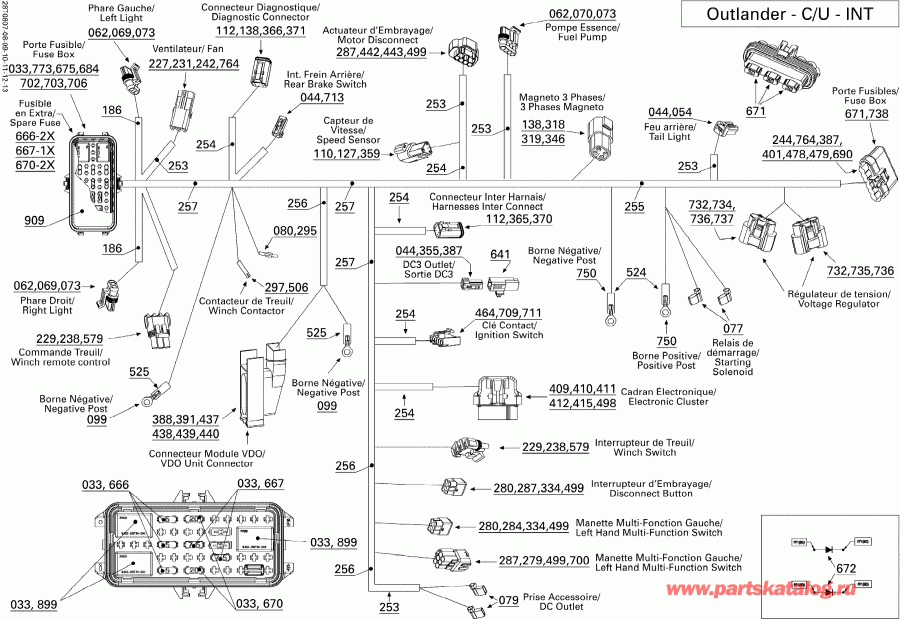 ���������� BRP Outlander MAX 500 XT, 2008 ������ - Main Harness