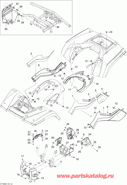 BRP Outlander MAX 650 STD, 2008 - Body And Accessories 3, Std