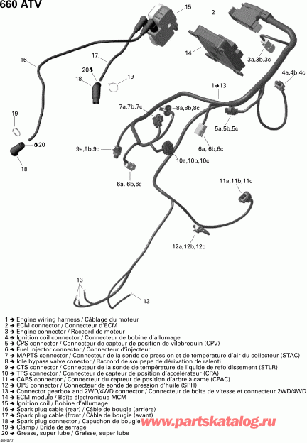  BRP Outlander MAX 650 XT, 2008 - Engine Harness