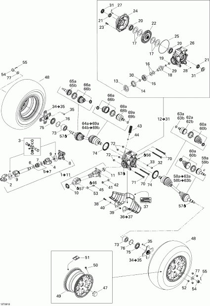 ATV  Outlander MAX 800 LTD, 2008 - Drive System, Rear