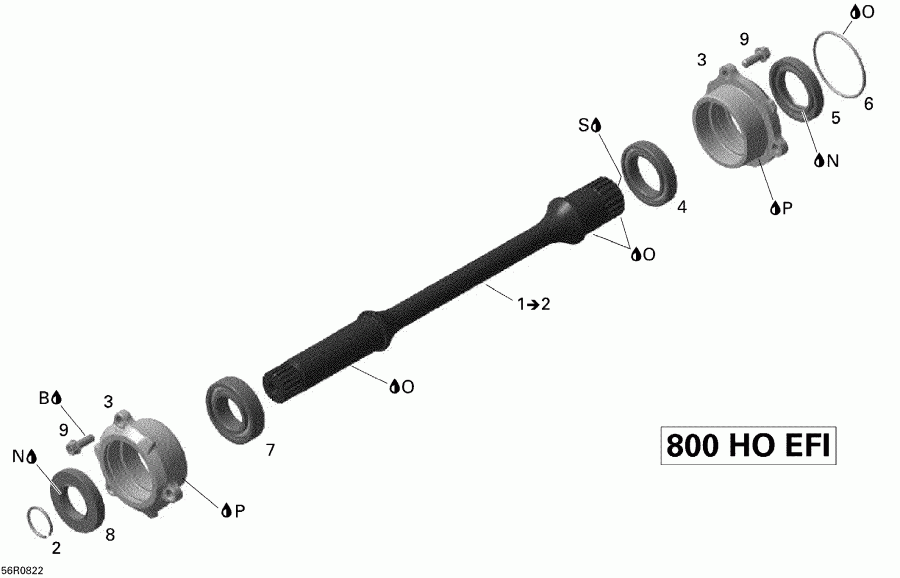 ���������� Bombardier Outlander MAX 800 XT, 2008 ������ - Drive Shaft