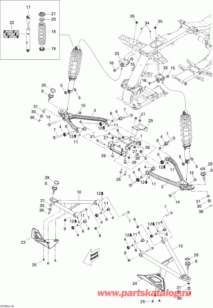 BRP  Renegade 500, 2008 - Front Suspension