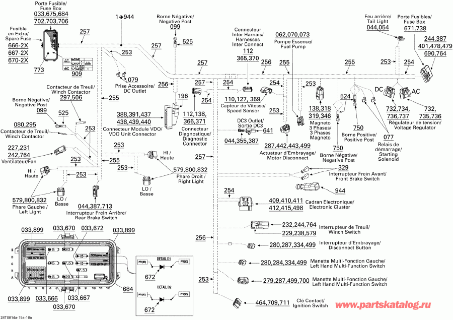  Bombardier Renegade 500, 2008 - Electrical Harness, Frame