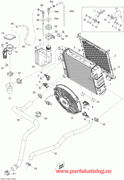 ���������� BRP Renegade 800, 2008 ������ - Cooling System