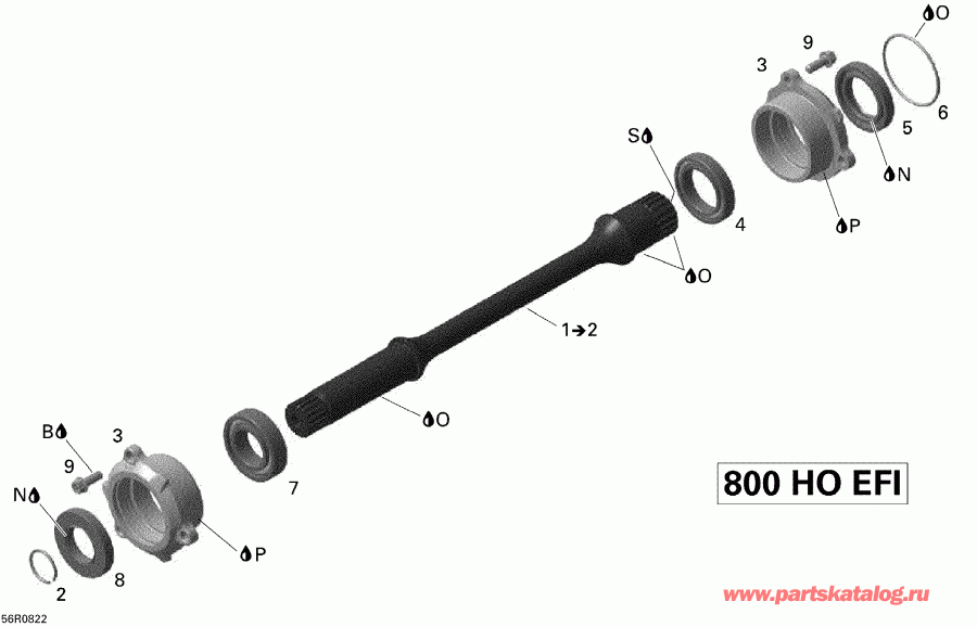 ������������ BRP ����������� Renegade 800 X, 2008 - Drive Shaft