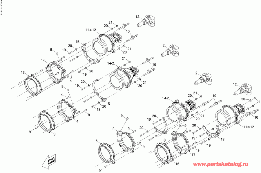���������� BRP Renegade 800 X, 2008 - Headlights