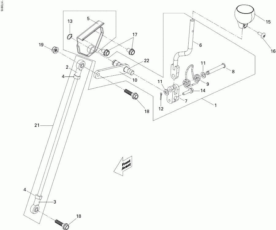  BRP  DS 250 NA, CE & INT, 2009 - Gear Shift