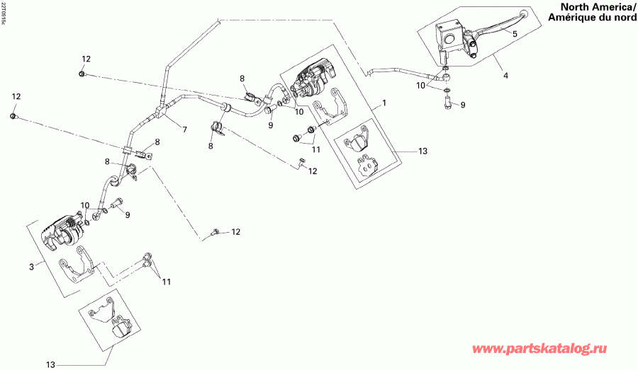   DS 250 NA, CE & INT, 2009  - Front Brake Na