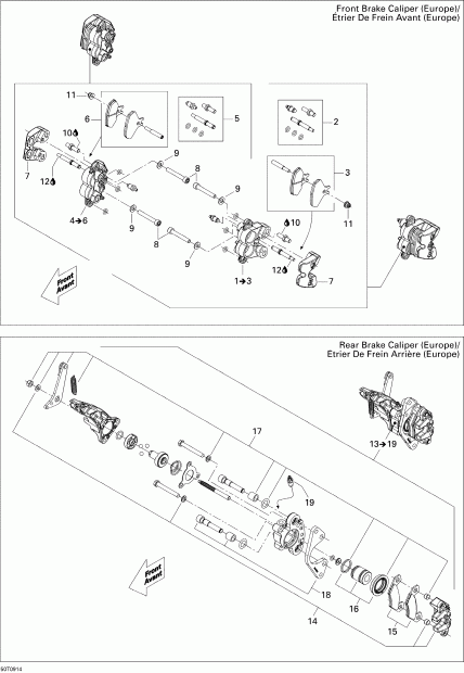    DS 450 CE STD & X (3F9D,3G9D), 2009 -  Caliper