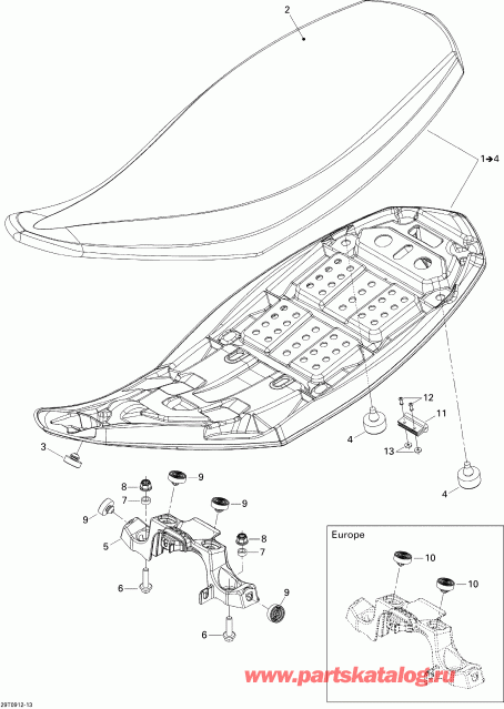 ������������  DS 450 EFI, 2009 ������ - Seat