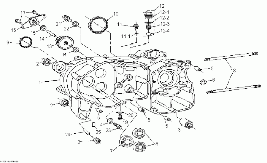 ���������� BRP ����������� DS 70, 2009 - Crankcase, Left