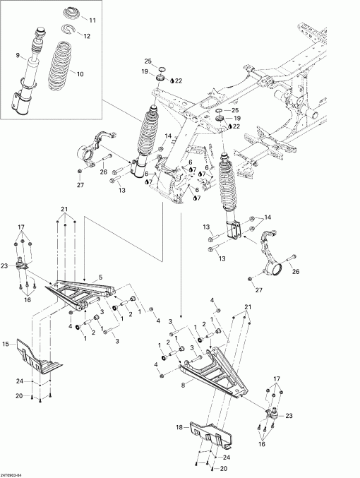 BRP Outlander 500 EFI, 2009 - Front Suspension Std