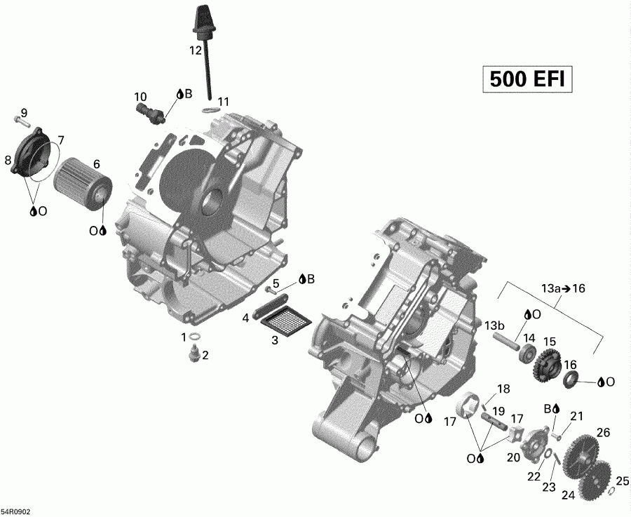  Outlander 500 EFI XT, 2009 - Engine Lubrication