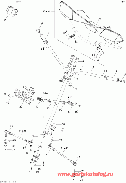 ����������  Outlander 500 EFI XT, 2009 - Steering Xt