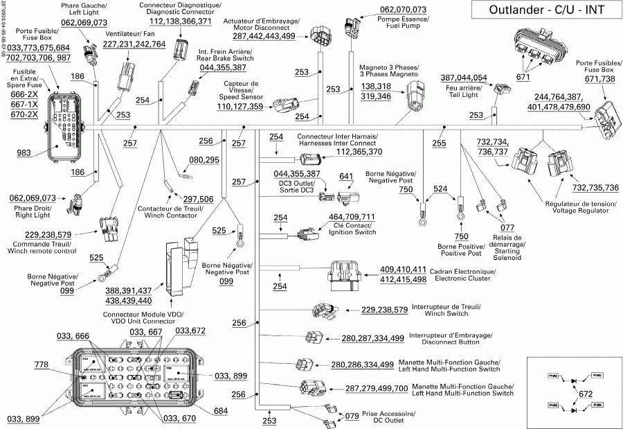 ������������ BRP ������ Outlander 650 EFI, 2009 - Main Harness