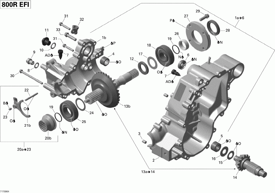 ������������  ����������� Outlander 800R EFI XT, 2009 - Gear Box Output Shaft