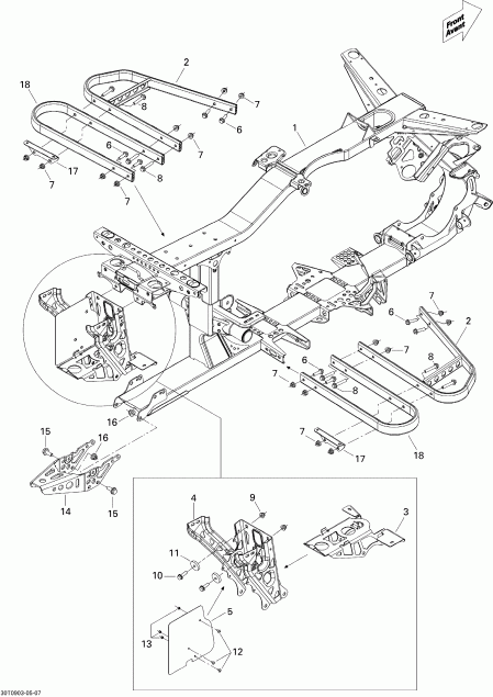 ���������� BRP Outlander 800R EFI XT, 2009 - Frame