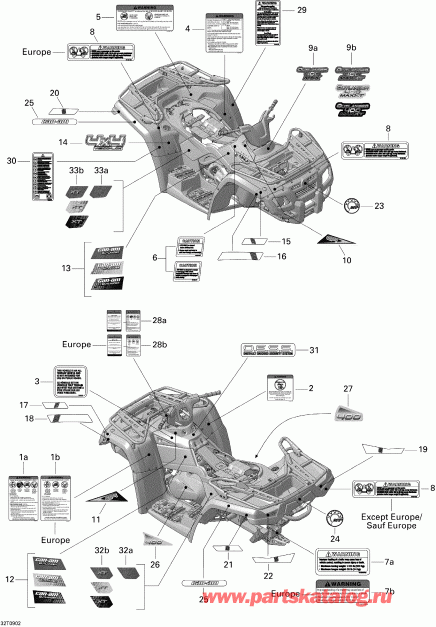  Bombardier Outlander Max 400 EFI, 2009  - Decals