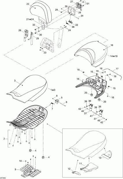 ���������� BRP Outlander Max 400 EFI, 2009 - Seat