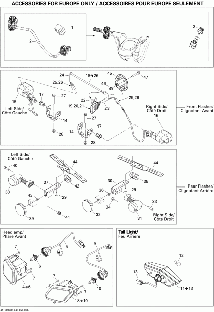  Outlander Max 500 EFI XT, 2009 - Electrical Accessories Euro