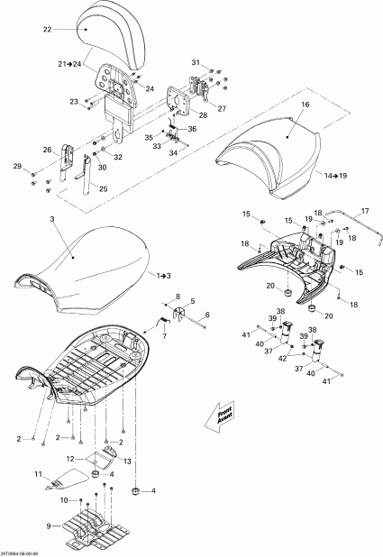 ATV  Outlander Max 650 EFI, 2009 ������ - Seat