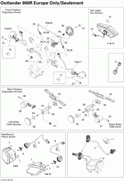 ATV BRP Outlander Max 800R EFI Ltd, 2009  - Electrical Accessories Euro