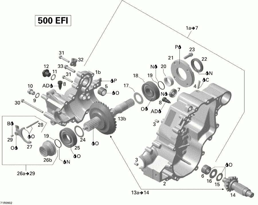 ATV   Renegade 500, 2009 -  Box Output 