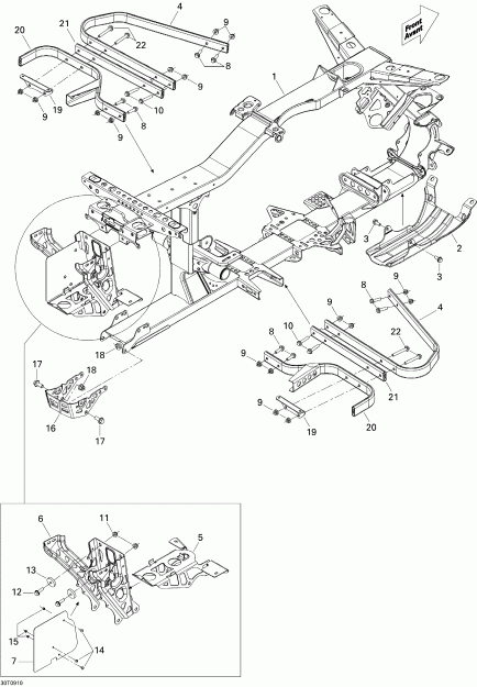 ������������  Renegade 800R EFI STD, 2009 ������ - Frame