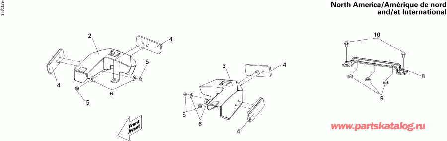 Bombardier DS 250 NA, CE & INT, 2010 ������ - Rear Reflectors North America, International