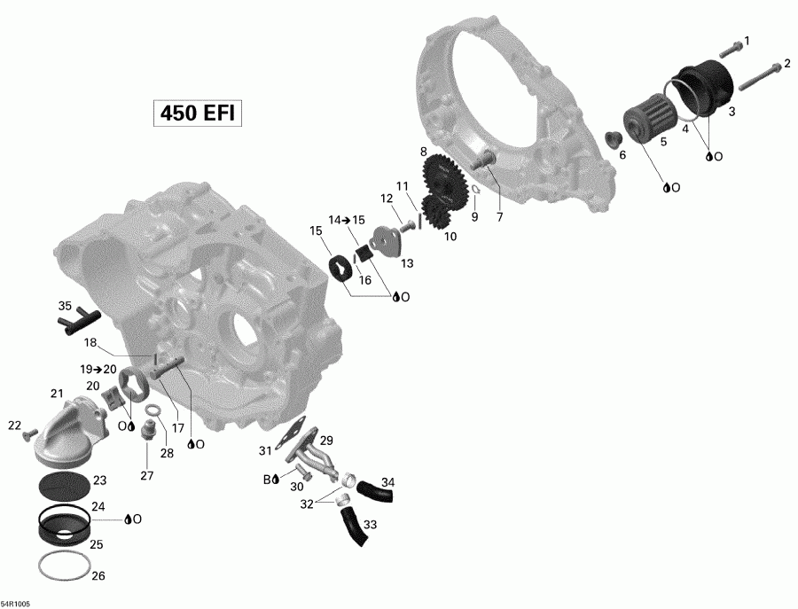 ATV   DS 450 EFI, 2010 - Engine Lubrication