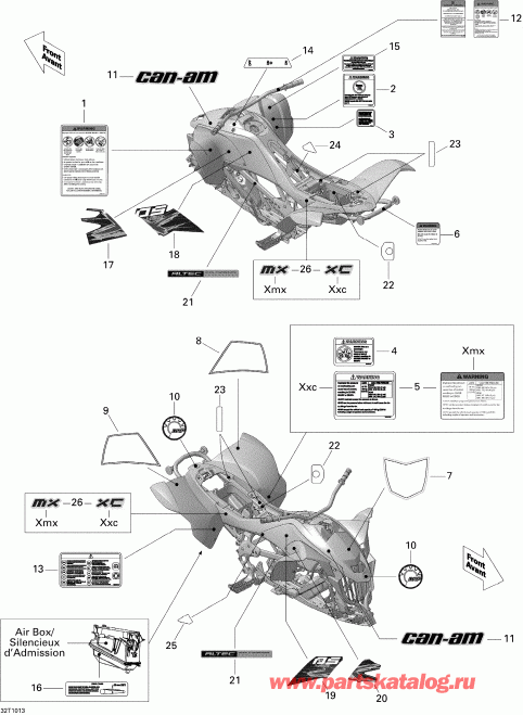  BRP  DS 450 Xxc, Xmx EFI, 2010 - Decals Xmx