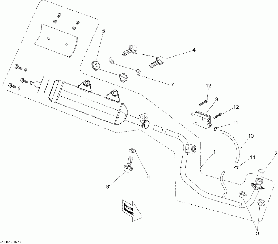  BRP DS 90, 2010  - Exhaust System