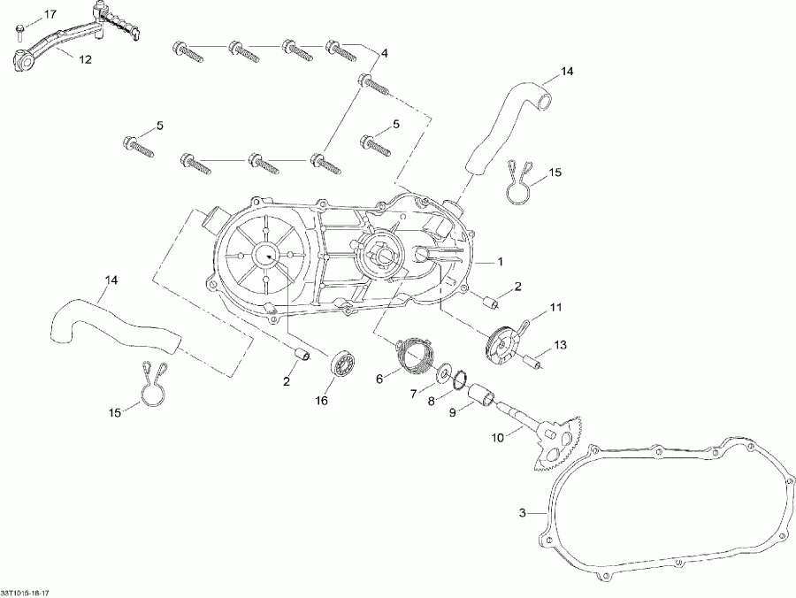 ATV  DS 90, 2010 - Cvt Cover And Kick Stater