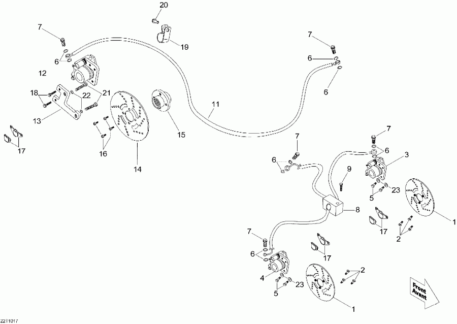  BRP DS 90 X, 2010 - Brakes