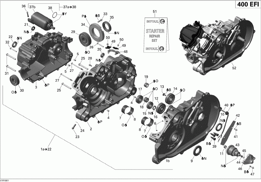 ���������� BRP Outlander 400 EFI, 2010 - Crankcase
