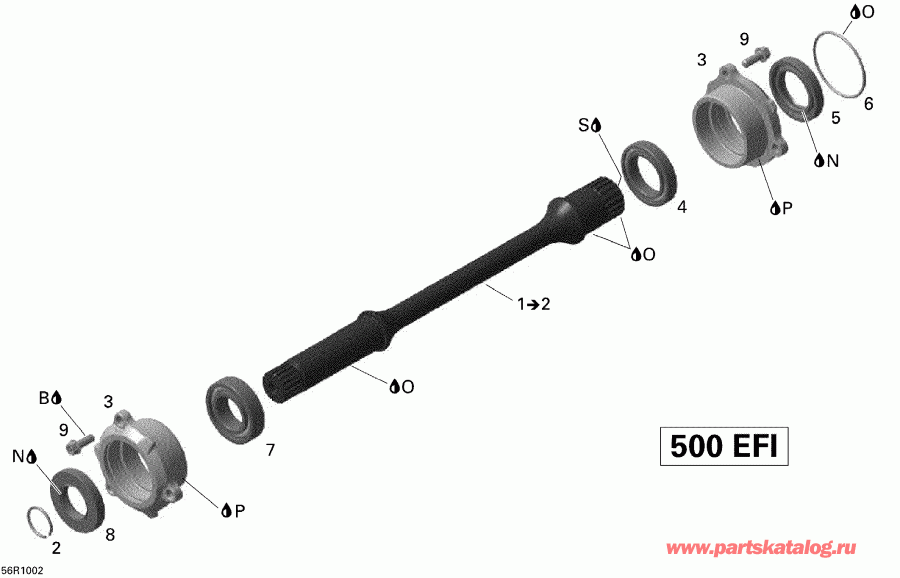 ����������  ������ Outlander Max 500 EFI Ltd, 2010 - Drive Shaft