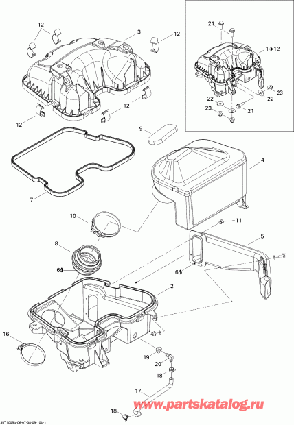 Outlander Max 800R EFI, 2010 ������ - Air Intake Silencer