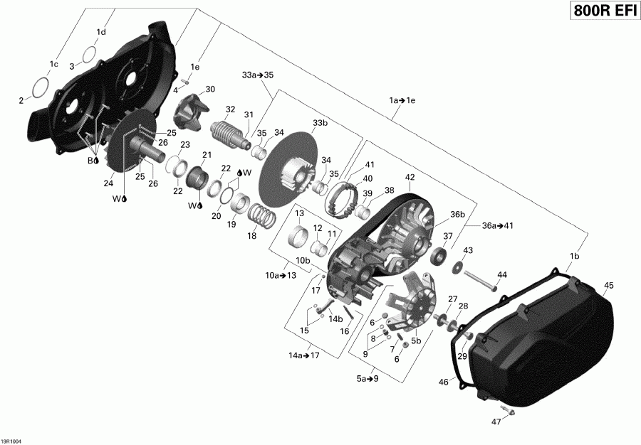 ATV Bombardier Renegade 800R EFI STD, 2010 - Transmission V2