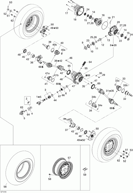 ATV BRP ������ Renegade 800R EFI STD, 2010 - Drive System, Front 800r Efi