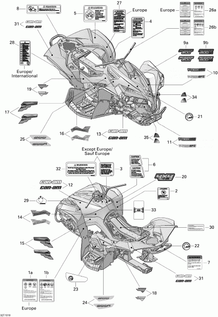  BRP Renegade 800R EFI STD, 2010 - Decals 800r Efi