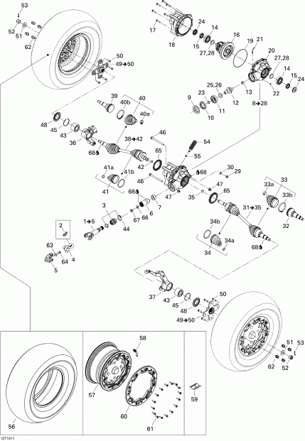 Bombardier ������ Renegade 800R EFI Xxc, 2010 - Drive System, Front