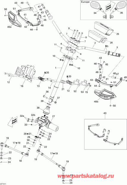  BRP Renegade 800R EFI Xxc, 2010  - Steering