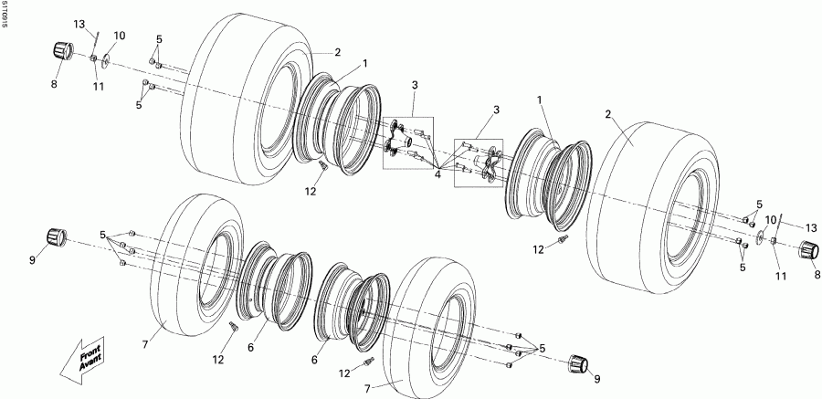 Bombardier DS 250 NA, CE & INT, 2011  - Wheels And Tires